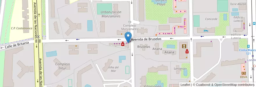 Mapa de ubicacion de Mi manera en スペイン, バレンシア州, Alacant / Alicante, L'Alacantí, Alacant / Alicante.