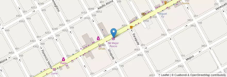 Mapa de ubicacion de Mi Mejor Precio en Argentina, Buenos Aires, Partido De Vicente López, Vicente López.