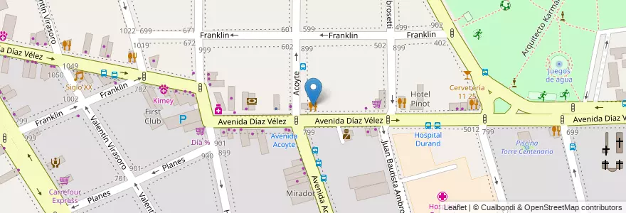 Mapa de ubicacion de Mi Parrilla, Caballito en アルゼンチン, Ciudad Autónoma De Buenos Aires, ブエノスアイレス, Comuna 6.