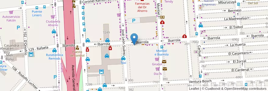 Mapa de ubicacion de Mi Perú, Liniers en Arjantin, Ciudad Autónoma De Buenos Aires, Comuna 9, Buenos Aires.