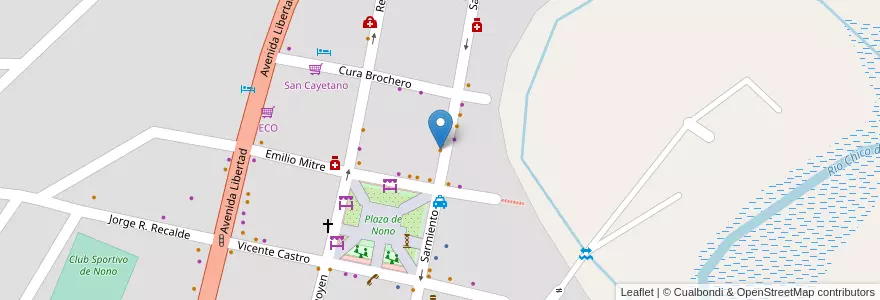 Mapa de ubicacion de Mi Querencia en アルゼンチン, コルドバ州, Departamento San Alberto, Municipio De Nono, Pedanía Nono, Nono.