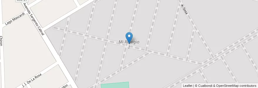 Mapa de ubicacion de Mi Refugio I en アルゼンチン, ブエノスアイレス州, Partido De Esteban Echeverría, Canning.