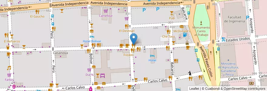 Mapa de ubicacion de Mi Tio, San Telmo en Argentine, Ciudad Autónoma De Buenos Aires, Comuna 1, Buenos Aires.