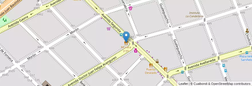 Mapa de ubicacion de Mi vaca y yo, Velez Sarsfield en آرژانتین, Ciudad Autónoma De Buenos Aires, Buenos Aires, Comuna 10.
