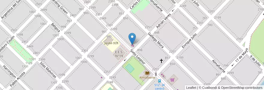 Mapa de ubicacion de Mi vecino en 아르헨티나, 부에노스아이레스주, Partido De Bahía Blanca, Bahía Blanca.