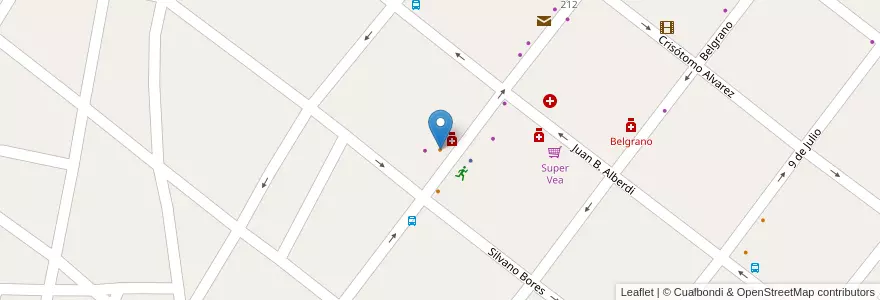 Mapa de ubicacion de Mi viejo bar en آرژانتین, Tucumán, Departamento Monteros, Municipio De Monteros, Monteros.