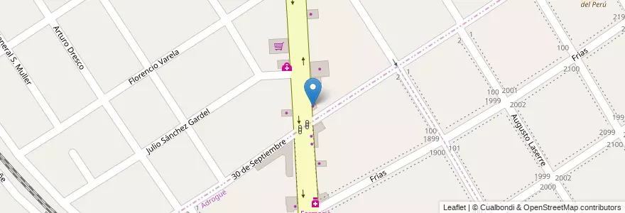 Mapa de ubicacion de Mia Casa Disenos & Creaciones en Arjantin, Buenos Aires, Partido De Lomas De Zamora, Temperley.