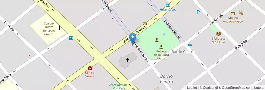 Mapa de ubicacion de Mia Mamma en Argentinien, Santiago Del Estero, Departamento Capital, Santiago Del Estero.