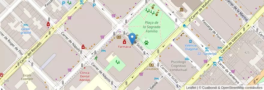 Mapa de ubicacion de Michael Collins en İspanya, Catalunya, Barcelona, Barcelonès, Barcelona.
