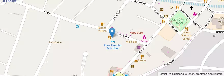 Mapa de ubicacion de Michel Helados y Café en الأرجنتين, تشيلي, Mendoza, Departamento Luján De Cuyo, Luján De Cuyo, Distrito Vistabla.