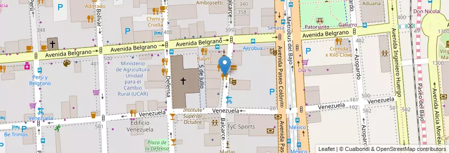 Mapa de ubicacion de Michelangelo Tango, Montserrat en Arjantin, Ciudad Autónoma De Buenos Aires, Comuna 1, Buenos Aires.