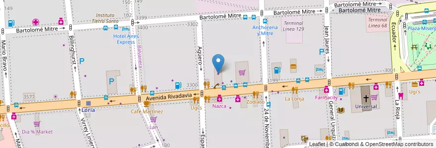 Mapa de ubicacion de Michelin, Balvanera en 아르헨티나, Ciudad Autónoma De Buenos Aires, Comuna 5, Comuna 3, 부에노스아이레스.