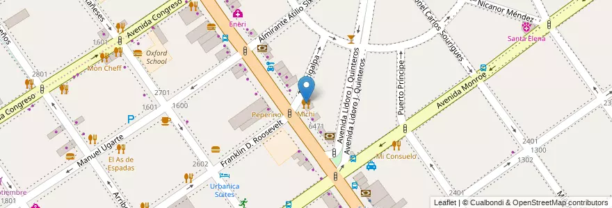 Mapa de ubicacion de Michi, Belgrano en アルゼンチン, Ciudad Autónoma De Buenos Aires, ブエノスアイレス, Comuna 13.