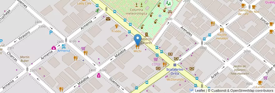 Mapa de ubicacion de Michi, Palermo en آرژانتین, Ciudad Autónoma De Buenos Aires, Buenos Aires, Comuna 14.
