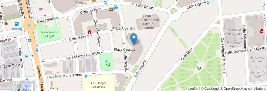 Mapa de ubicacion de Mickey Park en España, Andalucía, Almería, Almería.