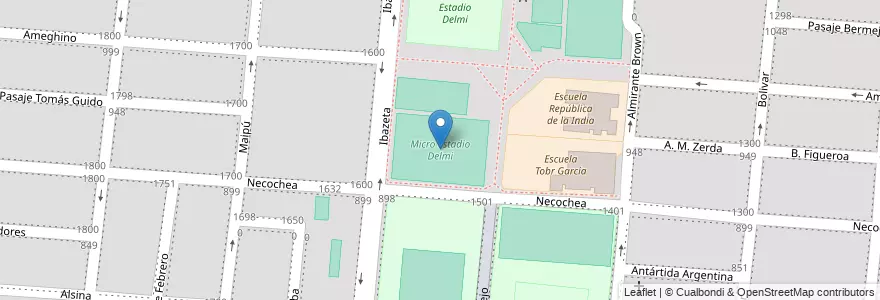 Mapa de ubicacion de Micro estadio Delmi en 아르헨티나, Salta, Capital, Municipio De Salta, Salta.