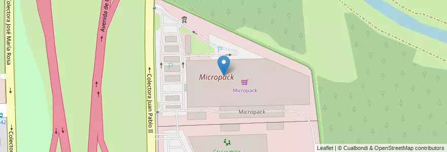 Mapa de ubicacion de Micropack en アルゼンチン, サンタフェ州, Departamento Rosario, Municipio De Rosario, ロサリオ.