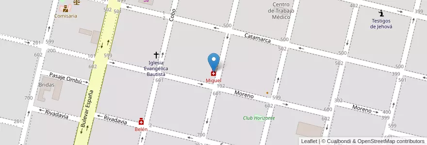Mapa de ubicacion de Miguel en Аргентина, Санта-Фе, Departamento General López, Municipio De Rufino.