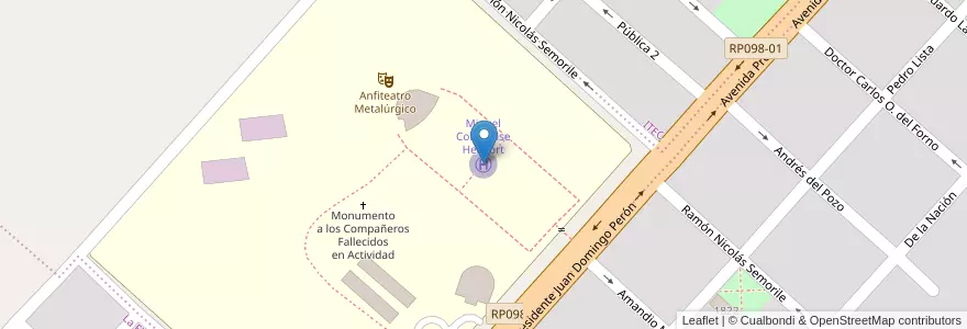 Mapa de ubicacion de Miguel Colombise Heliport en Argentinië, Buenos Aires, Partido De San Nicolás, San Nicolás De Los Arroyos.