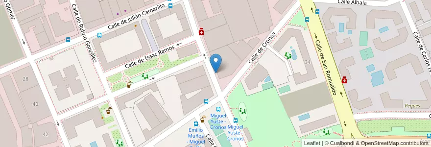 Mapa de ubicacion de MIGUEL YUSTE, CALLE, DE,47 en إسبانيا, منطقة مدريد, منطقة مدريد, Área Metropolitana De Madrid Y Corredor Del Henares, مدريد.