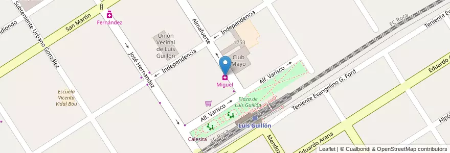 Mapa de ubicacion de Miguel en Argentina, Buenos Aires, Partido De Esteban Echeverría, Luis Guillón.