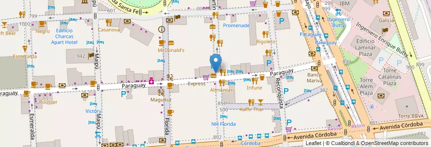 Mapa de ubicacion de Mihanovich, Retiro en Аргентина, Буэнос-Айрес, Comuna 1, Буэнос-Айрес.