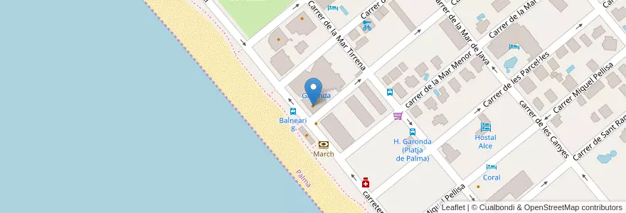 Mapa de ubicacion de Mikel en スペイン, バレアレス諸島, España (Mar Territorial), パルマ, バレアレス諸島, パルマ.