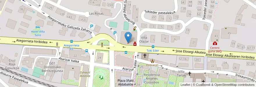 Mapa de ubicacion de Mikel Taberna en إسبانيا, إقليم الباسك, غيبوثكوا, Donostialdea, سان سيباستيان.