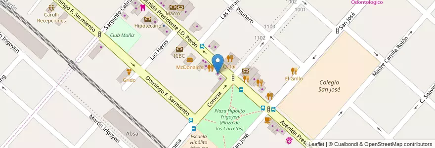 Mapa de ubicacion de Mil 810 en Argentinië, Buenos Aires, Partido De San Miguel, Muñiz.