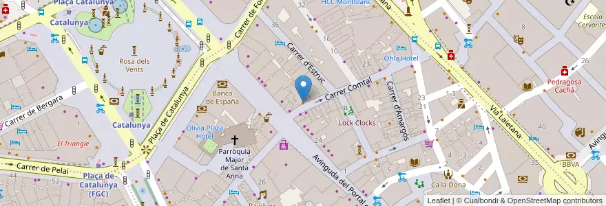 Mapa de ubicacion de Mil Grito's en 西班牙, Catalunya, Barcelona, Barcelonès, Barcelona.