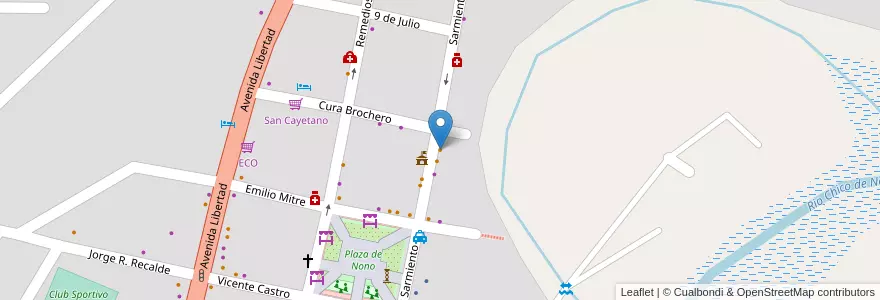 Mapa de ubicacion de Milac en آرژانتین, Córdoba, Departamento San Alberto, Municipio De Nono, Pedanía Nono, Nono.