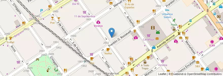 Mapa de ubicacion de Milenio III, Belgrano en آرژانتین, Ciudad Autónoma De Buenos Aires, Buenos Aires, Comuna 13.