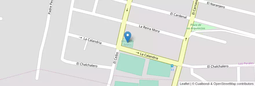 Mapa de ubicacion de Milisenda Tennis en アルゼンチン, フフイ州, Departamento Doctor Manuel Belgrano, Municipio De San Salvador De Jujuy.