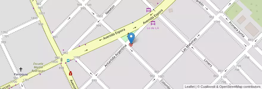 Mapa de ubicacion de Milla Cura en Argentinië, Buenos Aires, Partido De Tandil, Tandil.