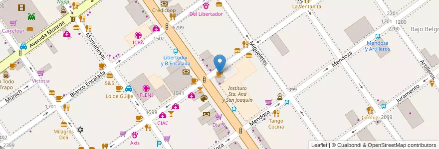 Mapa de ubicacion de Milo, Belgrano en Argentina, Ciudad Autónoma De Buenos Aires, Buenos Aires, Comuna 13.