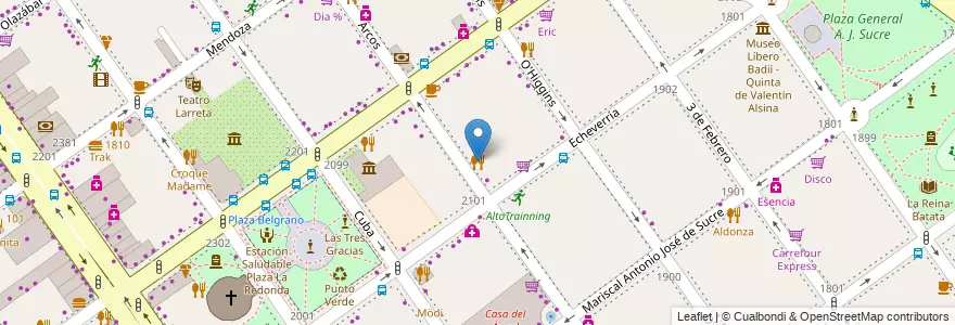 Mapa de ubicacion de Mimí, Belgrano en 阿根廷, Ciudad Autónoma De Buenos Aires, 布宜诺斯艾利斯, Comuna 13.