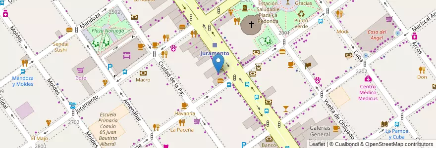 Mapa de ubicacion de Mimo & Co, Belgrano en Argentinien, Ciudad Autónoma De Buenos Aires, Buenos Aires, Comuna 13.