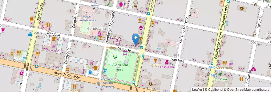 Mapa de ubicacion de Mimo & Co en آرژانتین, سانتافه, Departamento Rosario, Municipio De Funes, Funes.