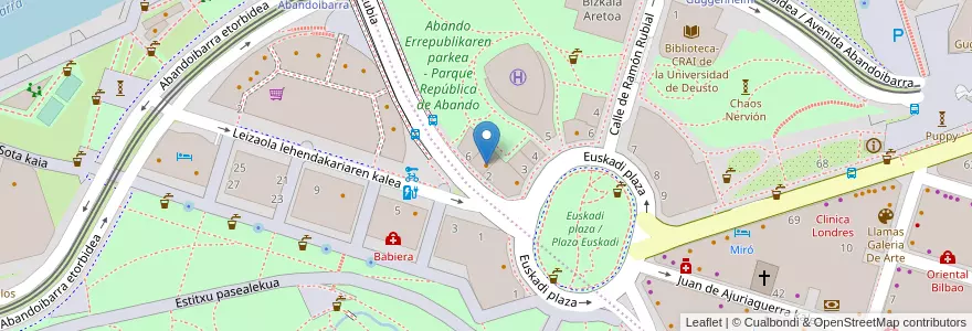 Mapa de ubicacion de Mini Bar Bilbao en اسپانیا, Euskadi, Bizkaia, Bilboaldea, بیلبائو.