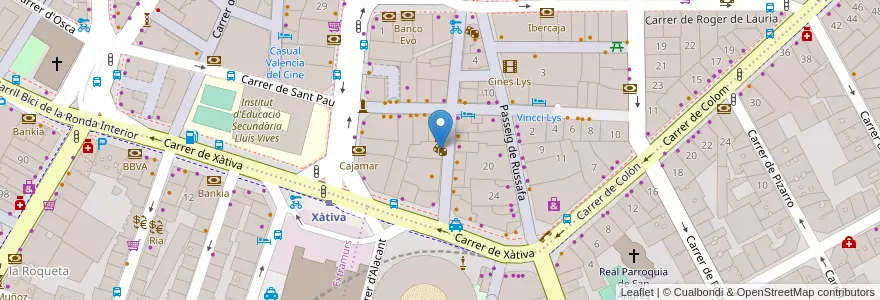 Mapa de ubicacion de MINI CASINO en スペイン, バレンシア州, València / Valencia, Comarca De València, València.