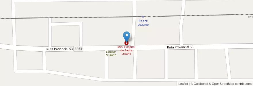 Mapa de ubicacion de Mini Hospital de Padre Lozano en آرژانتین, Salta, General San Martín, Municipio De Embarcación.
