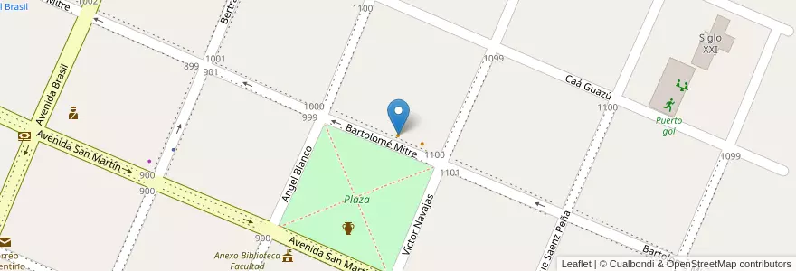 Mapa de ubicacion de Mini Marketing el mercado de tu barrio en アルゼンチン, コリエンテス州, Departamento Santo Tomé, Municipio De Santo Tomé, Santo Tomé.