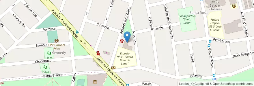Mapa de ubicacion de Mini Mercadito "Santa Rosa" en Аргентина, Жужуй, Departamento Doctor Manuel Belgrano, Municipio De San Salvador De Jujuy.