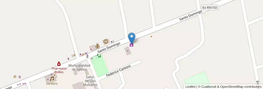 Mapa de ubicacion de Mini Mercado ( El Tincho ) en الأرجنتين, سان خوان, تشيلي, Iglesia.