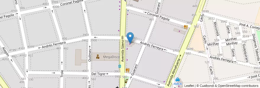 Mapa de ubicacion de Mini Mercado, Nueva Pompeya en Аргентина, Буэнос-Айрес, Comuna 4, Буэнос-Айрес.
