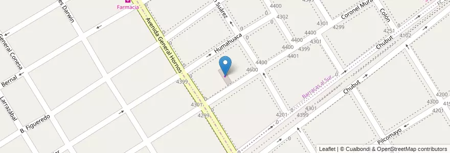 Mapa de ubicacion de Mini Mercado en Arjantin, Buenos Aires, Partido De Lanús.