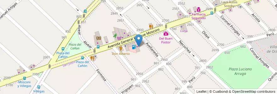 Mapa de ubicacion de Minimercado en アルゼンチン, ブエノスアイレス州, Partido De La Matanza, Lomas Del Mirador.