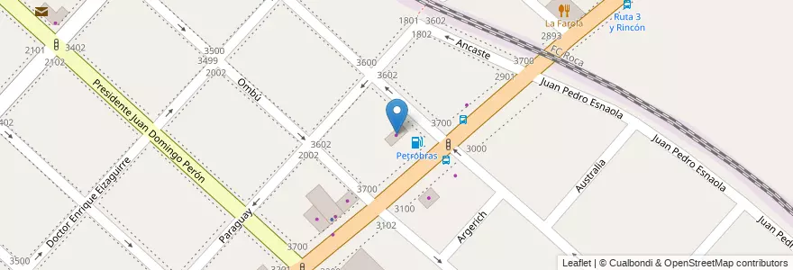Mapa de ubicacion de Minimercado en アルゼンチン, ブエノスアイレス州, Partido De La Matanza, San Justo.