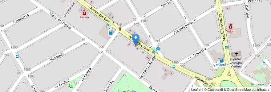 Mapa de ubicacion de Minimercado en الأرجنتين, ريو نيغرو, Departamento Adolfo Alsina, Viedma, Viedma.