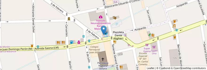 Mapa de ubicacion de Minimercado en Arjantin, Buenos Aires, Partido De La Matanza, Ramos Mejía.